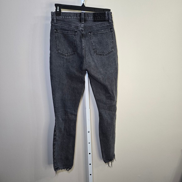 Abercrombie & Fitch Skinny High Rise Black Wash Distressed Jeans Ladies sz 0R/25 - Picture 4 of 4